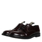 Bordeaux Leather Derby Formal Dress Shoes