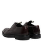 Bordeaux Leather Derby Formal Dress Shoes