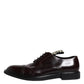 Bordeaux Leather Derby Formal Dress Shoes