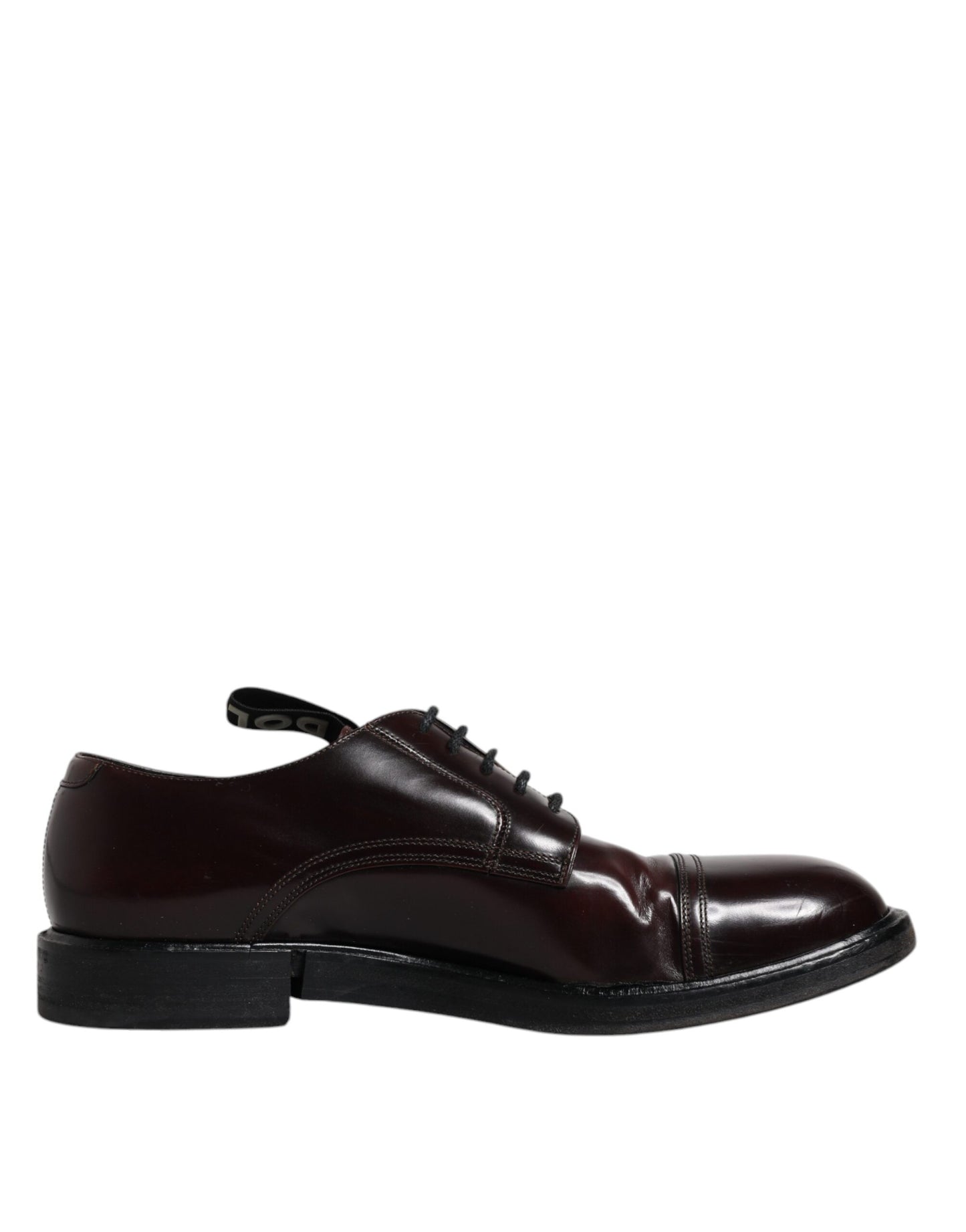 Bordeaux Leather Derby Formal Dress Shoes