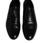 Black Leather Lace Up Men Derby Formal Shoes