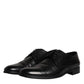 Black Leather Lace Up Men Derby Formal Shoes