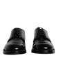 Black Leather Lace Up Men Derby Formal Shoes