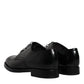 Black Leather Lace Up Men Derby Formal Shoes