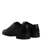 Black Leather Lace Up Men Derby Formal Shoes