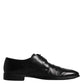 Black Leather Lace Up Men Derby Formal Shoes