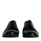 Black Leather Derby Formal Men Dress Shoes