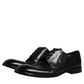 Black Leather Derby Formal Men Dress Shoes