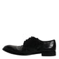 Black Leather Derby Formal Men Dress Shoes