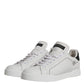 White Black Leather Low Top Men Sneakers Shoes