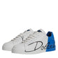 White Blue Portofino Low Top Sneakers Shoes