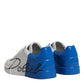 White Blue Portofino Low Top Sneakers Shoes