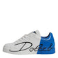 White Blue Portofino Low Top Sneakers Shoes