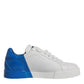 White Blue Portofino Low Top Sneakers Shoes