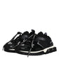 Black White Logo Sorrento Mens Sneakers Shoes