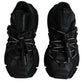 Black Low Top Space Lace Up Sneakers Shoes