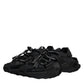 Black Low Top Space Lace Up Sneakers Shoes