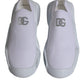 White Slip On Wave Low Top Men Sneakers Shoes