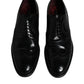 Black Leather Derby Wingtip Formal Shoes