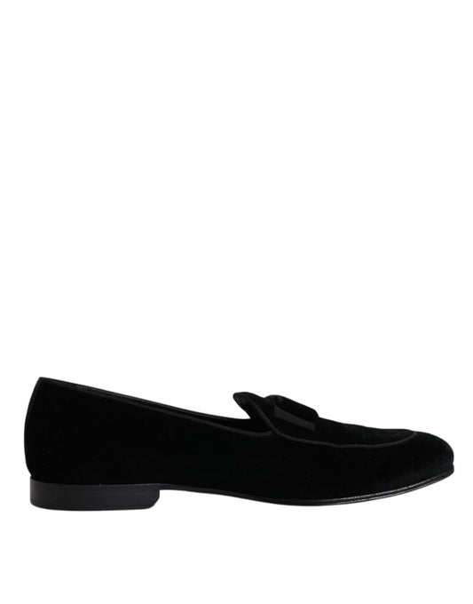 Black Velvet Loafers Formal Men Dress Shoes