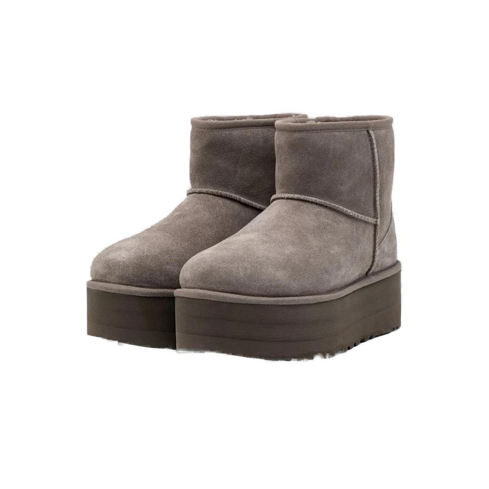 Gray Suede Leather Boot