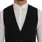 Elegant Striped Vest Waistcoat