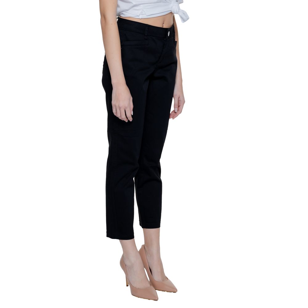 Black Cotton Jeans & Pant