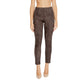 Brown Polyester Jeans & Pant