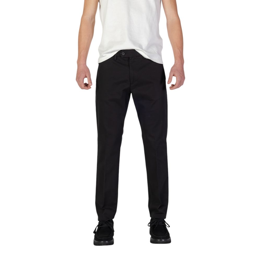 Black Cotton Jeans & Pant