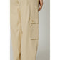 Beige Cotton Jeans & Pant