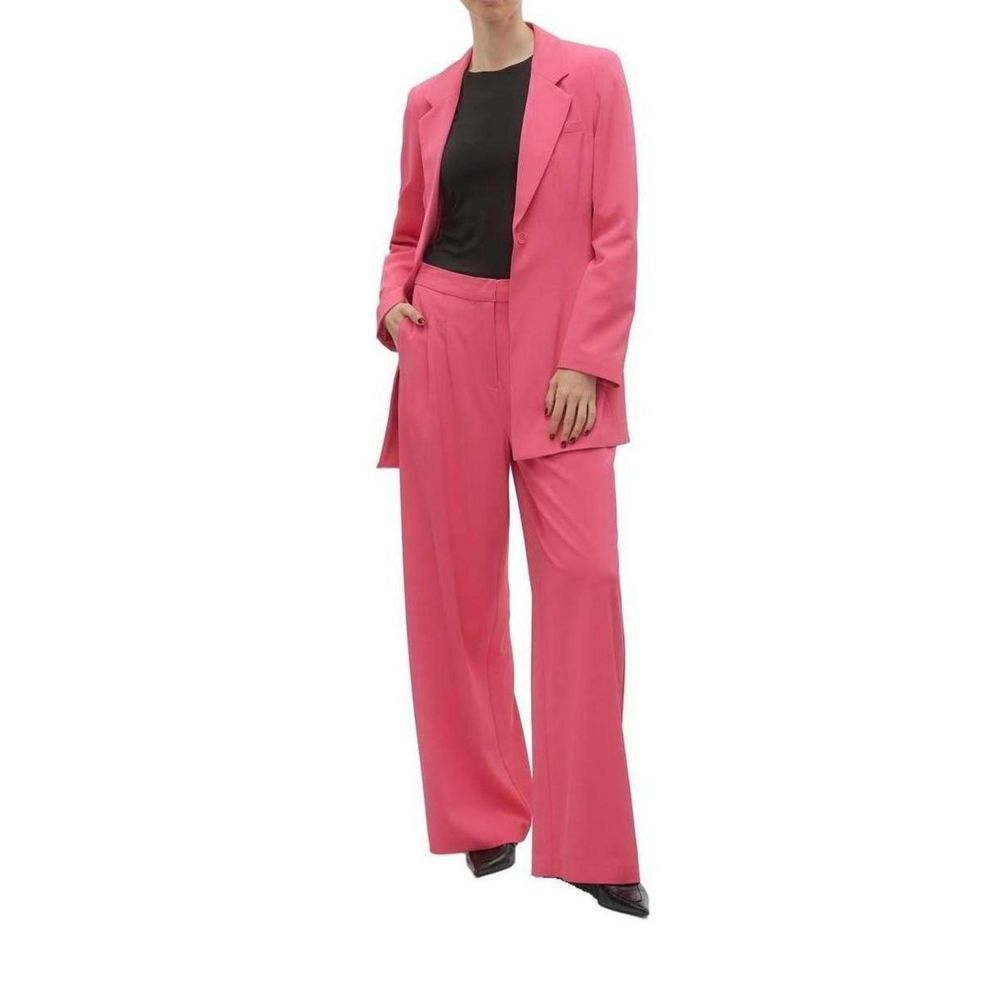 Pink Polyester Jeans & Pant