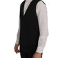 Sleek Black Single-Breasted Waistcoat