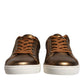 Gold Leather Logo London Men Sneaker Shoes