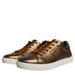 Gold Leather Logo London Men Sneaker Shoes