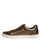 Gold Leather Logo London Men Sneaker Shoes