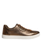 Gold Leather Logo London Men Sneaker Shoes