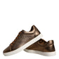 Gold Leather Logo London Men Sneaker Shoes