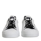 White Leather Logo Portofino Sneakers Shoes