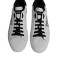 White Leather Logo Portofino Sneakers Shoes