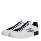 White Leather Logo Portofino Sneakers Shoes