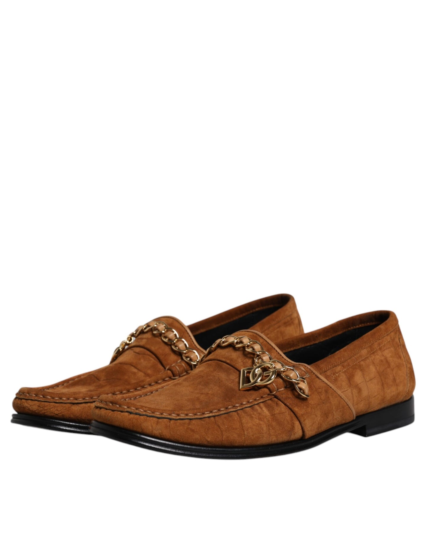 Brown Suede Leather Loafers Dress Shoes