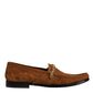 Brown Suede Leather Loafers Dress Shoes