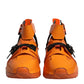 Orange Multi Panel Chunky High Top Sneakers Shoes