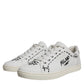 White Leather Milano Low Top Sneakers Shoes