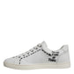 White Leather Milano Low Top Sneakers Shoes