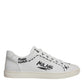 White Leather Milano Low Top Sneakers Shoes