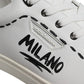 White Leather Milano Low Top Sneakers Shoes