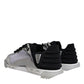 Silver Black Nylon NS1 Low Top Sneakers Shoes