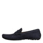 Blue Calf Leather Slip On Men Moccasin Shoes