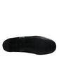 Black Logo Cotton Loafers Formal Dress Shoes